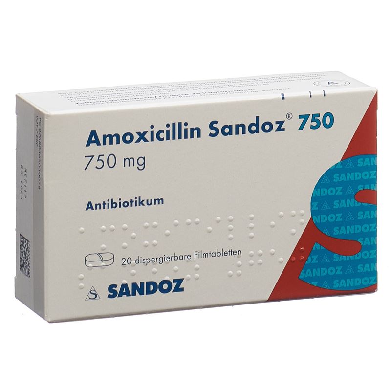 AMOXICILLIN Sandoz Disp Tabl 750 mg 20 Stk – Hausarzt Shopping
