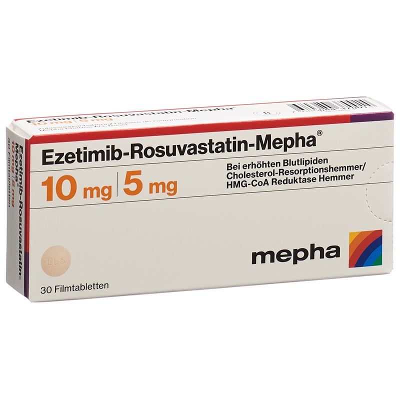 EZETIMIB ROSUVAST Mepha Filmtabl 10mg/5mg 30 Stk