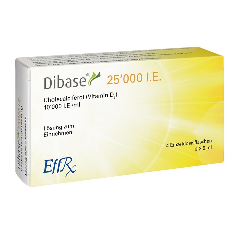 DIBASE Lös 25000 IE (B) 4 Fl 2.5 ml