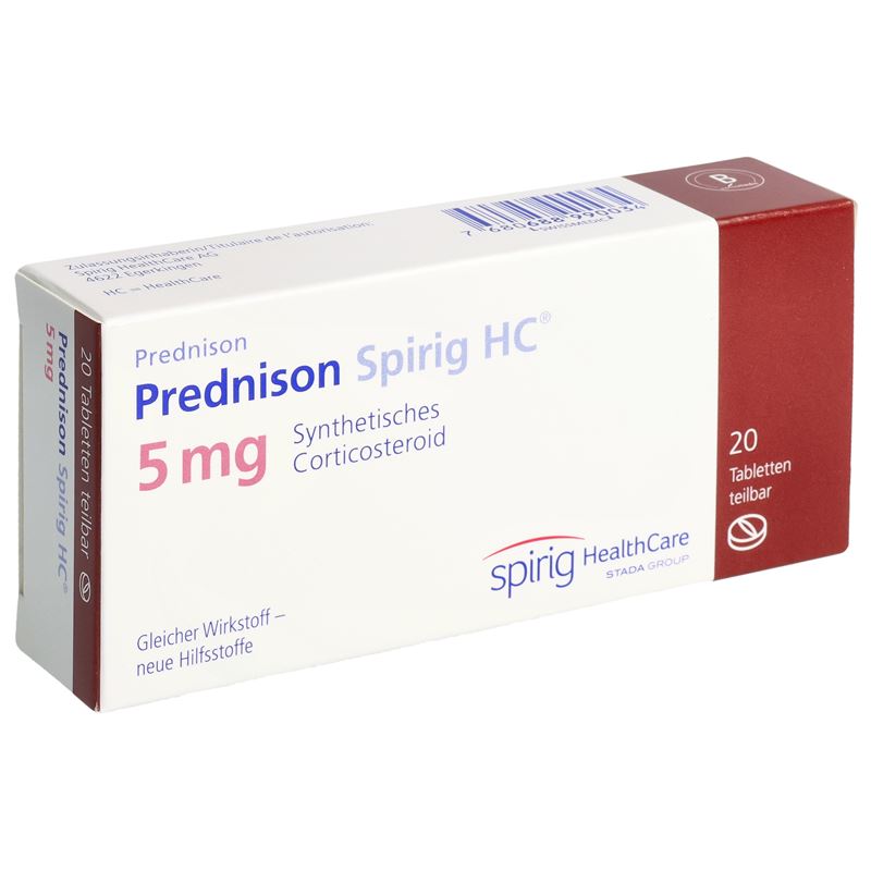 PREDNISON Spirig HC Tabl 5 mg 20 Stk