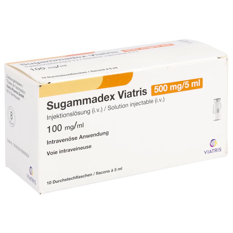 SUGAMMADEX Viatris 500 mg/5ml 10 Durchstf 5 ml
