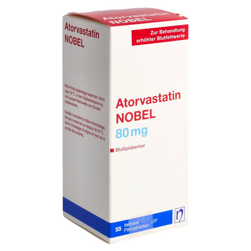 ATORVASTATIN NOBEL Filmtabl 80 mg Ds 55 Stk