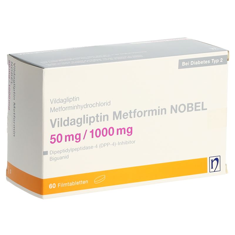 VILDAGLIPTIN Metformin NOBEL 50/1000 mg 60 Stk