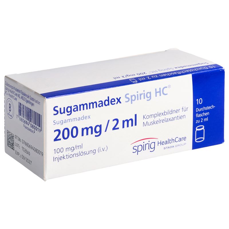 SUGAMMADEX Spirig HC 200 mg/2ml Durchstf 10 Stk