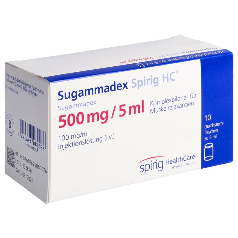 SUGAMMADEX Spirig HC 500 mg/5ml Durchstf 10 Stk