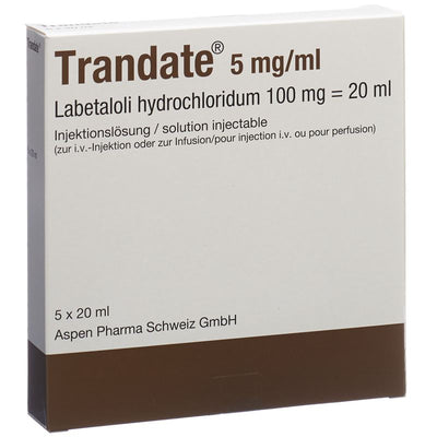 TRANDATE Inj Lös 100 mg/20ml 5 Amp 20 ml