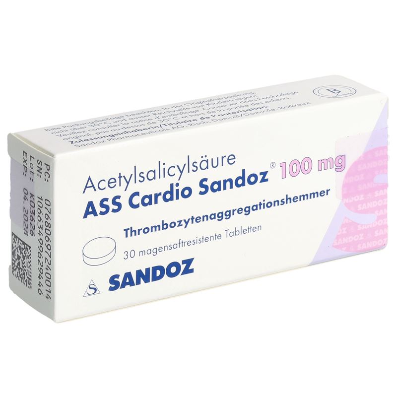 ASS CARDIO Sandoz Tabl 100 mg 30 Stk