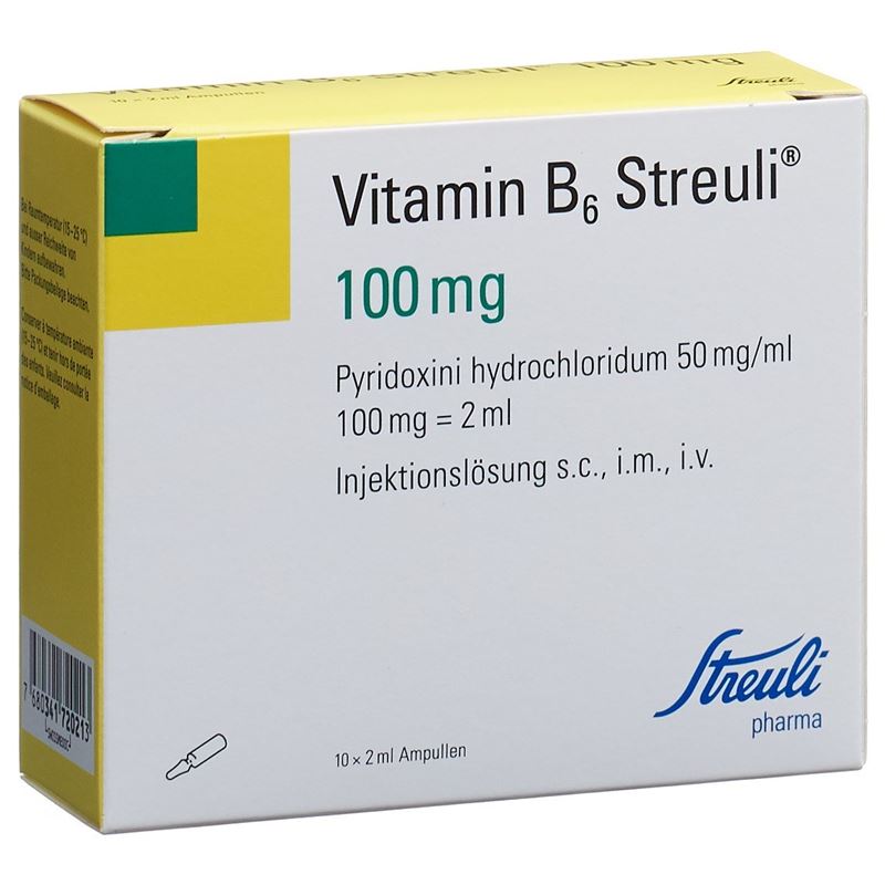 VITAMIN B6 Streuli Inj Lös 100 mg/2ml 10 Amp 2 ml
