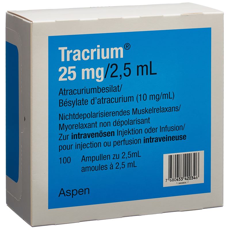 TRACRIUM Inj Lös 25 mg/2.5ml 100 Amp 2.5 ml