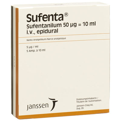 SUFENTA Inj Lös 50 mcg/10ml 5 Amp 10 ml