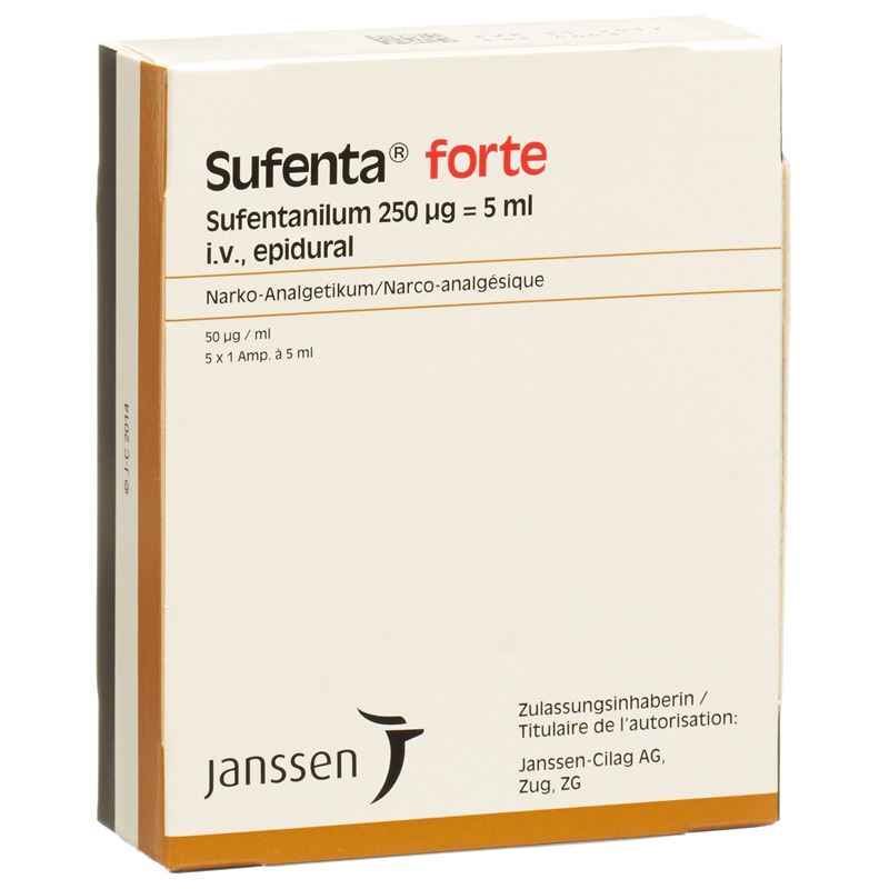 SUFENTA forte Inj Lös 250 mcg/5ml 5 Amp 5 ml