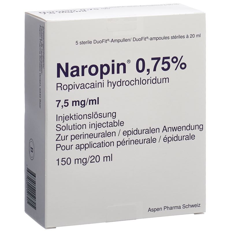 NAROPIN Inj Lös 150 mg/20ml Duofit Amp 5 Stk