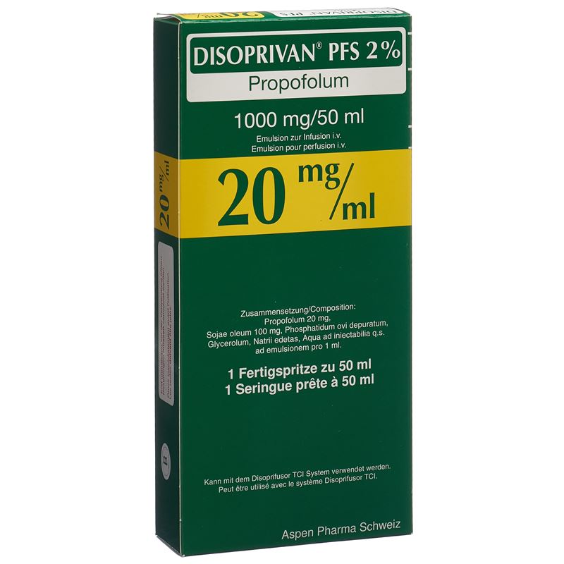 DISOPRIVAN PFS 2% 1 g/50ml Fertspr 50 ml
