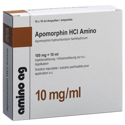 APOMORPHIN HCL Amino 100 mg/10ml 10 Amp 10 ml