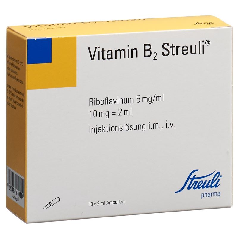 VITAMIN B2 Streuli Inj Lös 10 mg/2ml 10 Amp 2 ml