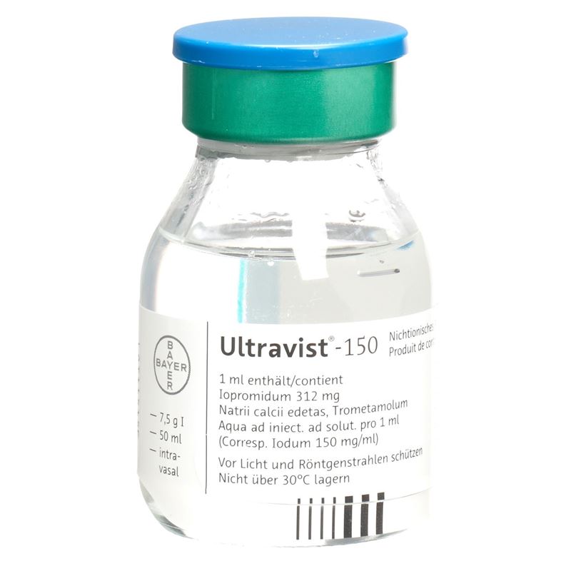 ULTRAVIST Inj Lös 150 mg/ml Fl 200 ml