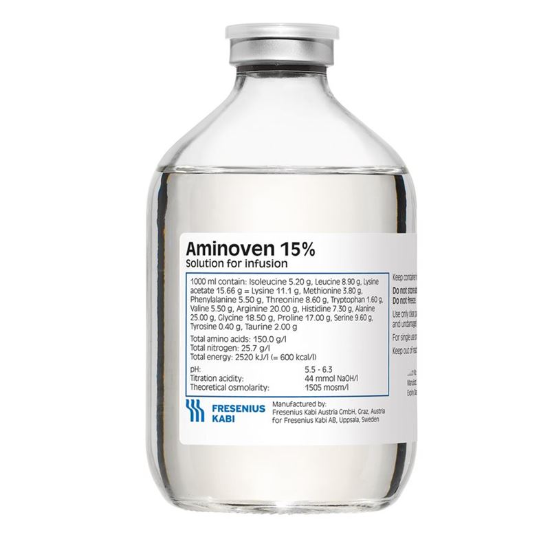 AMINOVEN Inf Lös 15 % 500ml Fl 10 Stk