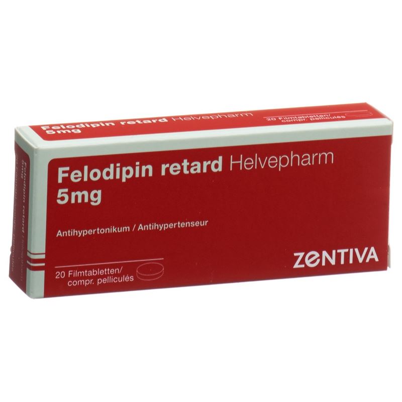 FELODIPIN retard Helvepharm 5 mg 20 Stk