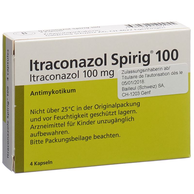 ITRACONAZOL Spirig 4 Kaps 100 mg 4 Stk