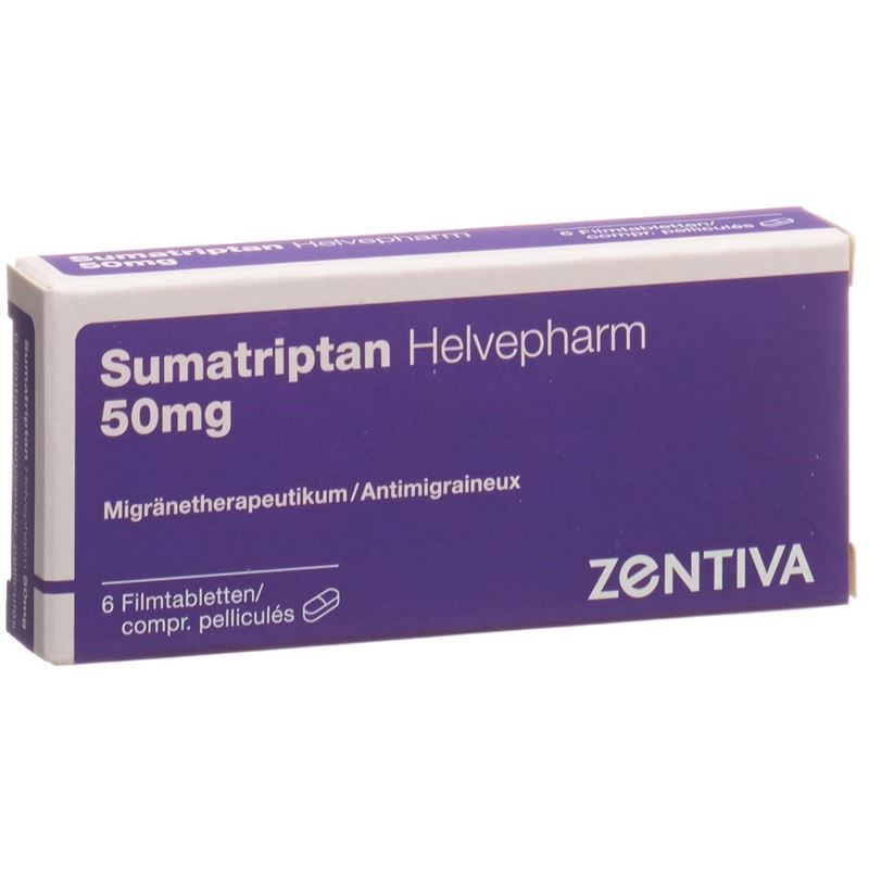 SUMATRIPTAN Helvepharm Filmtabl 50 mg 6 Stk