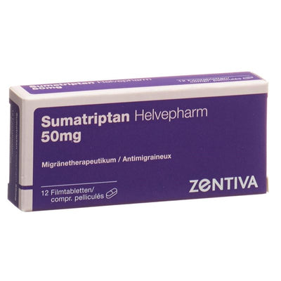 SUMATRIPTAN Helvepharm Filmtabl 50 mg 12 Stk