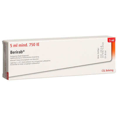 BERIRAB Inj Lös 750 IE/5ml Fertspr 5 ml
