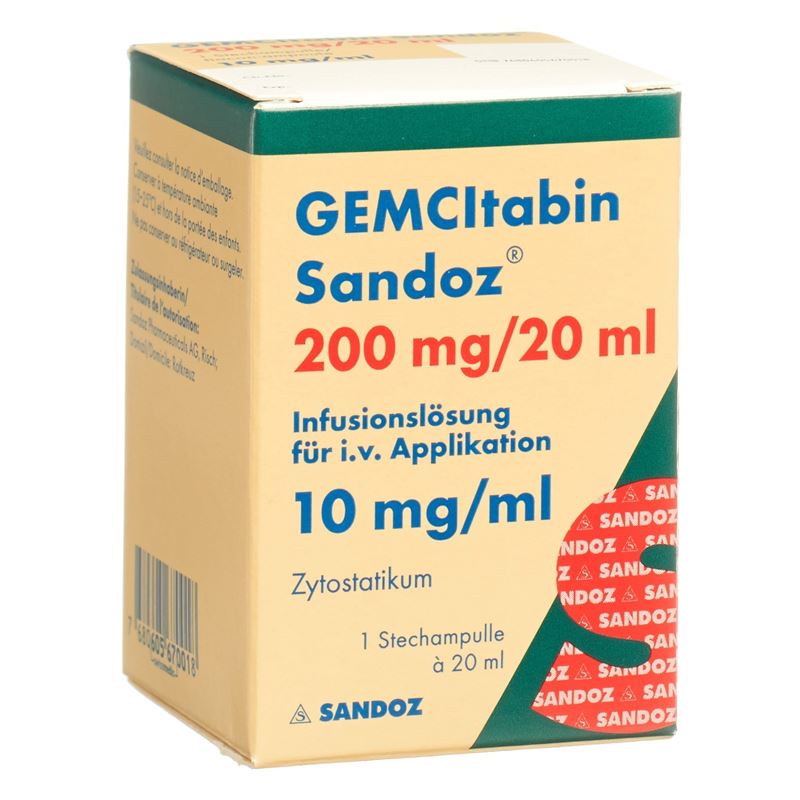 GEMCITABIN Sandoz Inf Lös 200 mg/20ml Durchstf