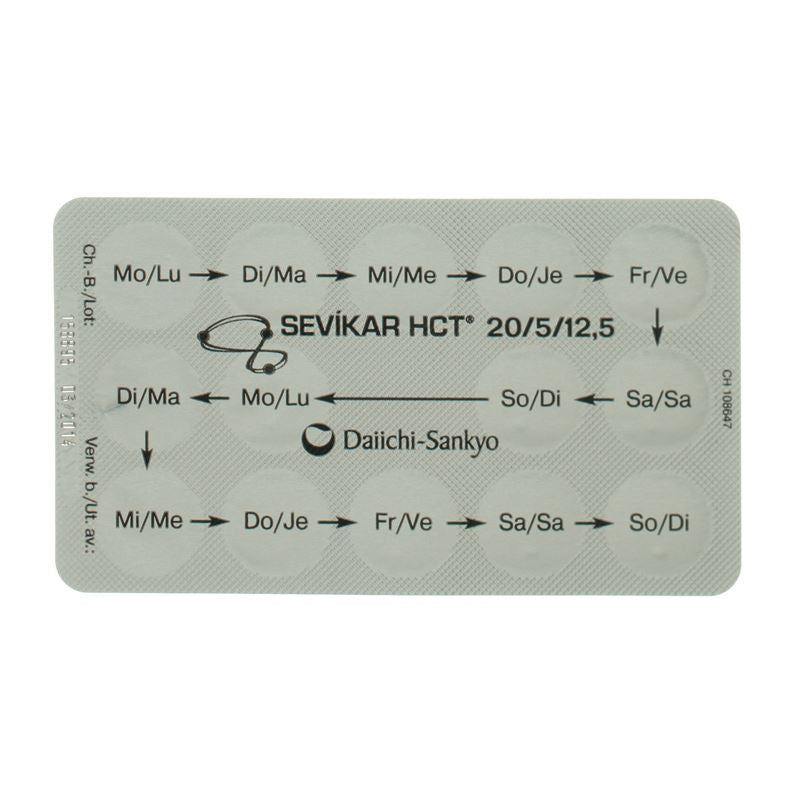 SEVIKAR HCT Filmtabl 20/5/12.5 mg 98 Stk - CONTENTBACK