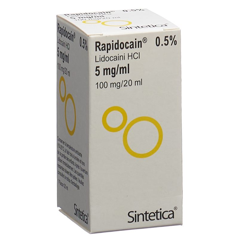 RAPIDOCAIN 100 mg/20ml o Kons Vial 20 ml
