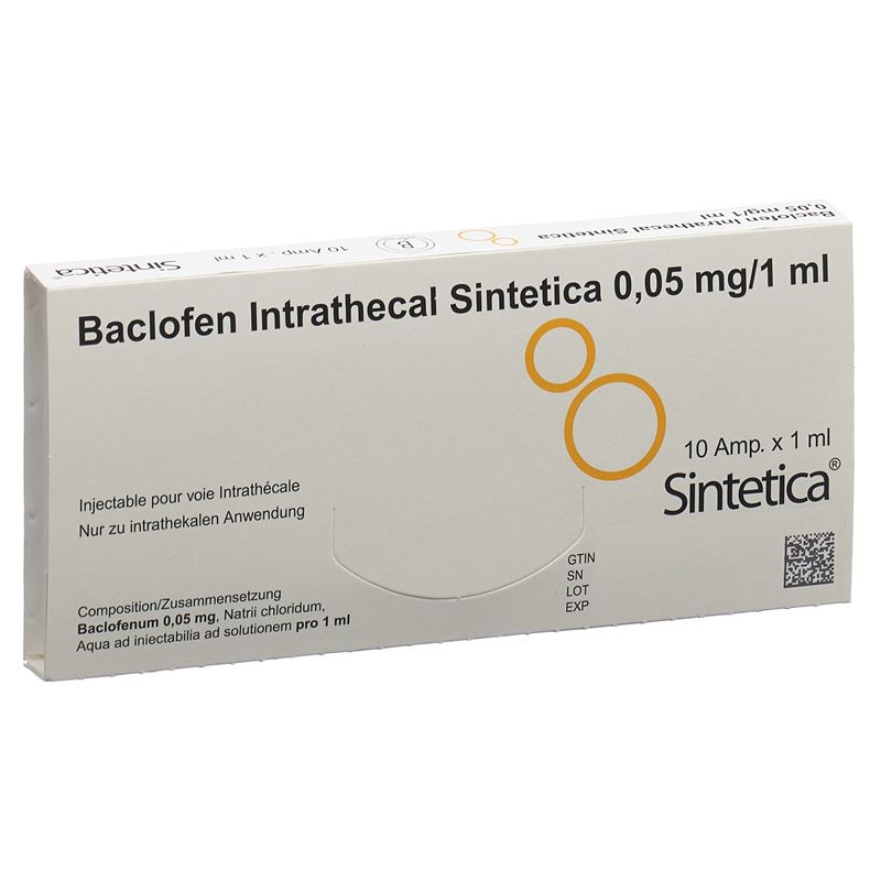 BACLOFEN Intrathecal Sint 0.05 mg/1ml 10 Amp 1 ml