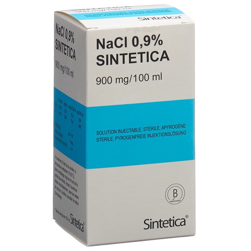 NACL 0.9% Sintetica 900 mg/100ml 100ml Vial