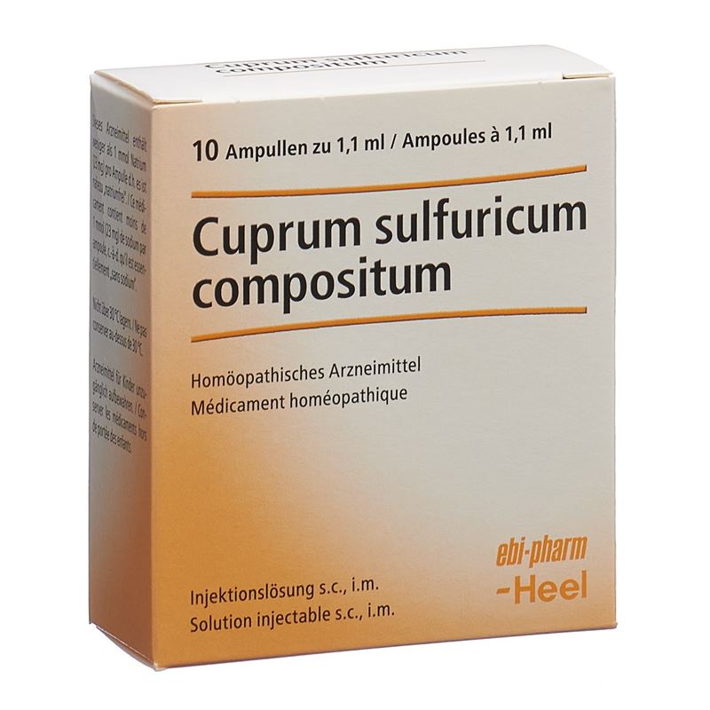 CUPRUM SULF COMP Heel Inj Lös 10 Amp 1.1 ml