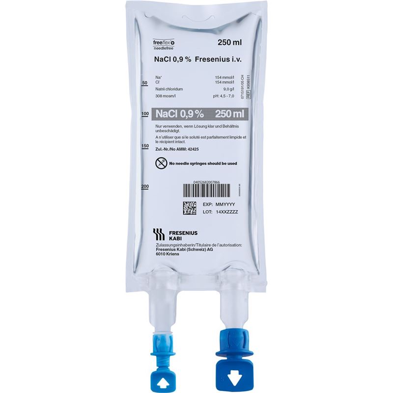NACL Fresenius Inf Lös 0.9 % 250ml Freef +