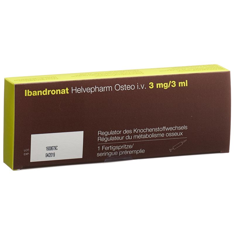 IBANDRONAT Helvepharm Osteo 3 mg/3ml Fertspr 3 ml