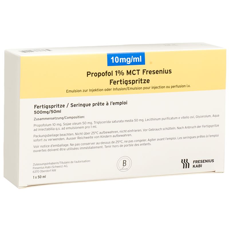 PROPOFOL 1% MCT Fresenius 500 mg/50ml Fertspr