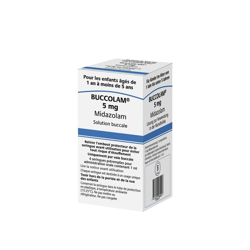 BUCCOLAM Lös 5 mg/1ml Fertspr 4 Stk