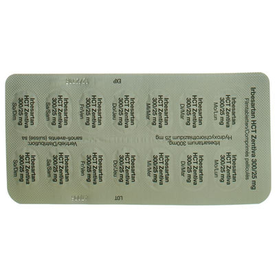 IRBESARTAN HCT Zentiva Filmtabl 300/25mg 28 Stk - CONTENTBACK