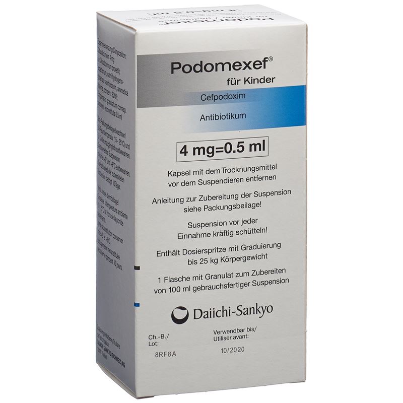 PODOMEXEF Gran 4 mg/0.5ml Kind Trinksusp Fl 100 ml