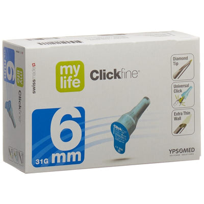 MYLIFE (PI) CLICKFINE Pen Nad 6mm 31G 100 Stk