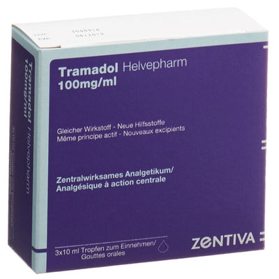 TRAMADOL Helvepharm Tropfen 100 mg/ml 3 Fl 10 ml