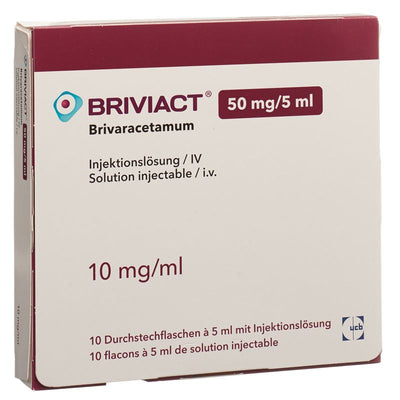 BRIVIACT Inj Lös 50 mg/5ml 10 Durchstf 5 ml