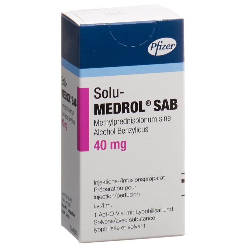SOLU-MEDROL SAB 40 mg c Solv Act O Vial