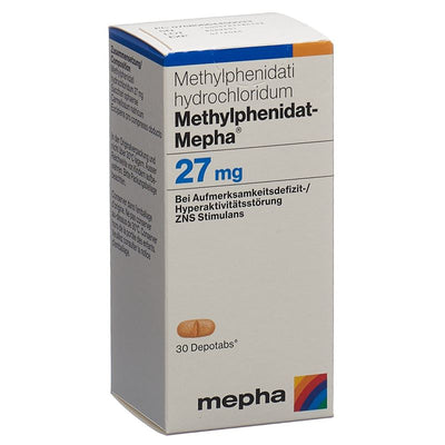 METHYLPHENIDAT Mepha Ret Tabl 27 mg Ds 30 Stk