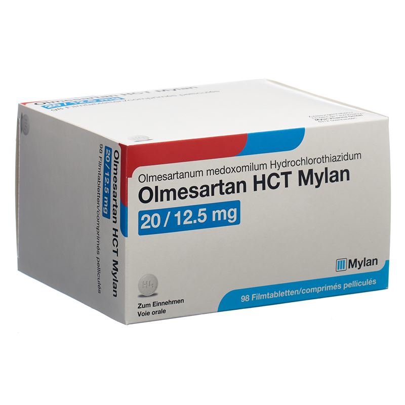 OLMESARTAN HCT Mylan Filmtabl 20/12.5mg 98 Stk
