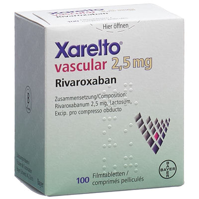XARELTO vascular Filmtabl 2.5 mg Ds 100 Stk