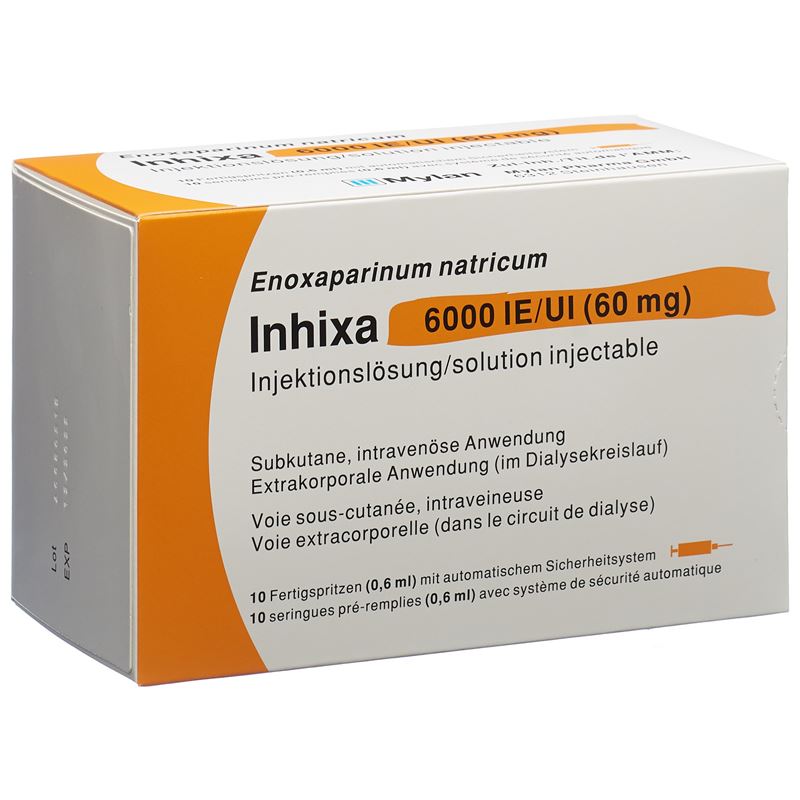 INHIXA Inj Lös 60 mg/0.6ml 10 Fertspr 0.6 ml