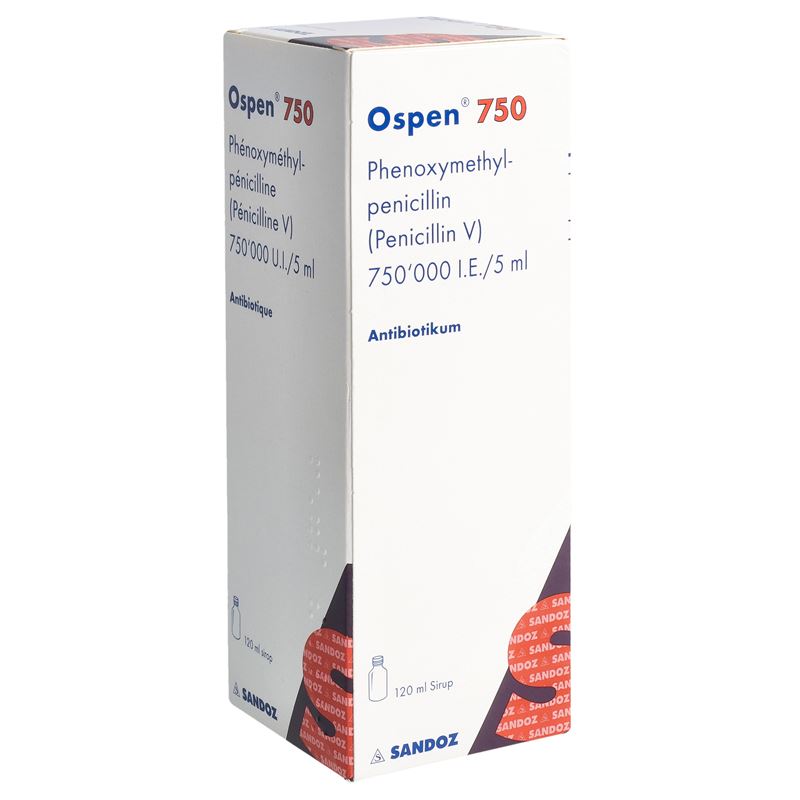 OSPEN 750 Sirup 750000 IE/5ml Fl 120 ml
