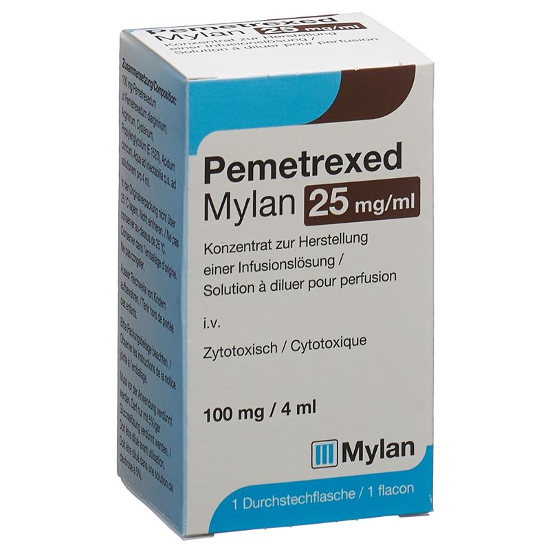 PEMETREXED Mylan Inf Konz 100 mg/4ml Durchstf