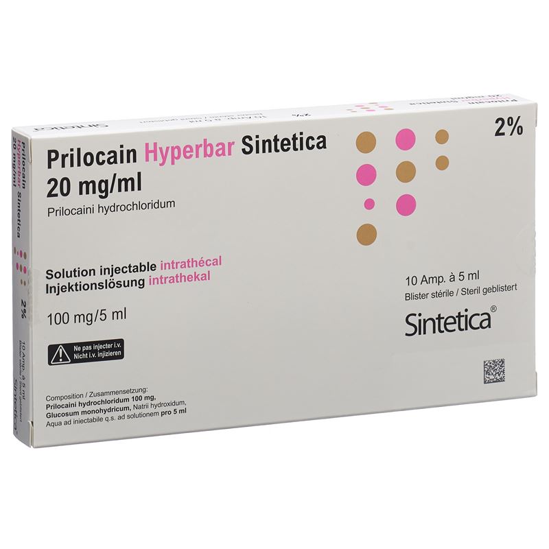 PRILOCAIN Hyperbar Sint 100 mg/5ml ste Bli 10 Stk