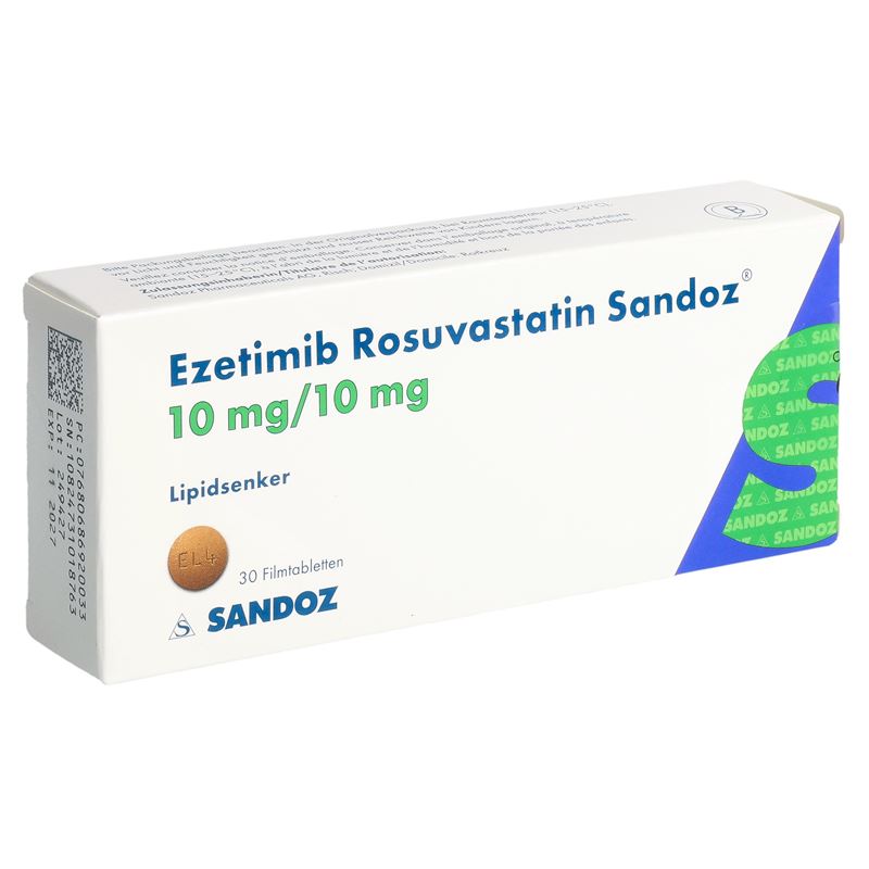 EZETIMIB ROSUVA Sandoz Filmtabl 10 mg/10 mg 30 Stk